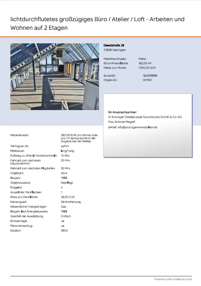Sickinger Große Büroeinheit 161263936